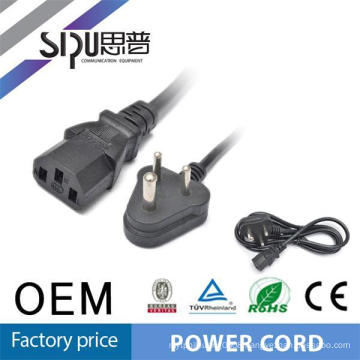 SIPU Small South Africa power cord India 3 pin Copper plug